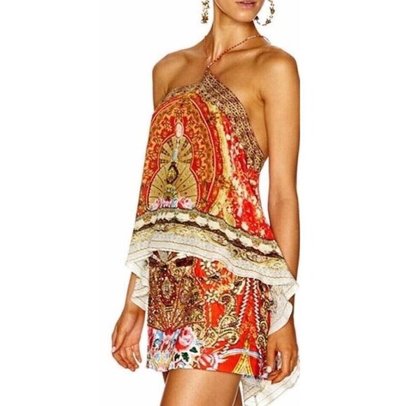 RARE! Camilla Cameos Dance Mini Skirt Beaded Embellished Size 1 Small b198 - Picture 11 of 17